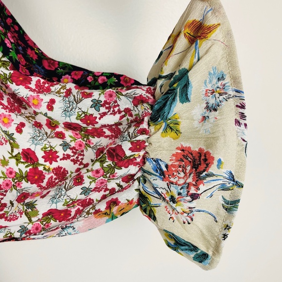 Plus Sized Mixed Floral Print Babydoll Dress - Picture 4 of 11